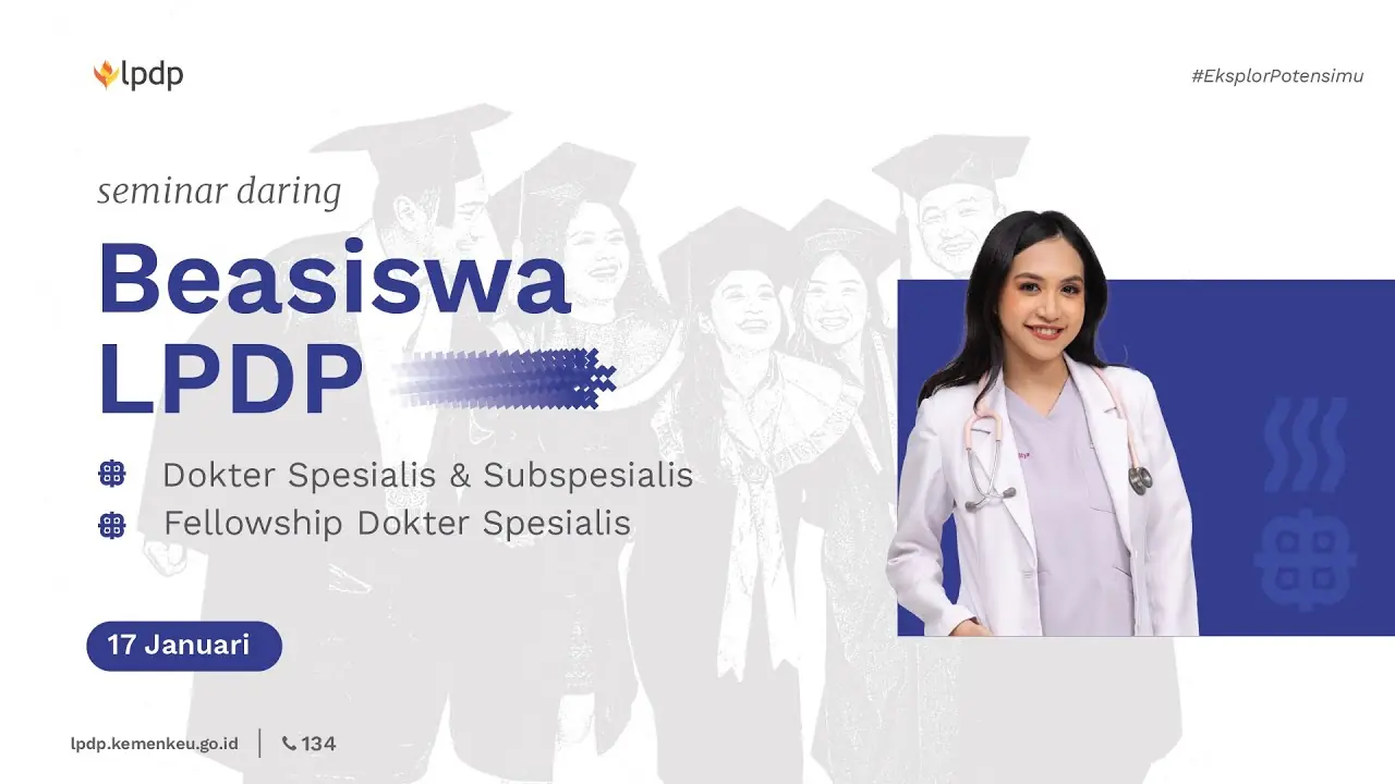LPDP Buka Pendaftaran Beasiswa Fellowship Spesialis Januari 2026